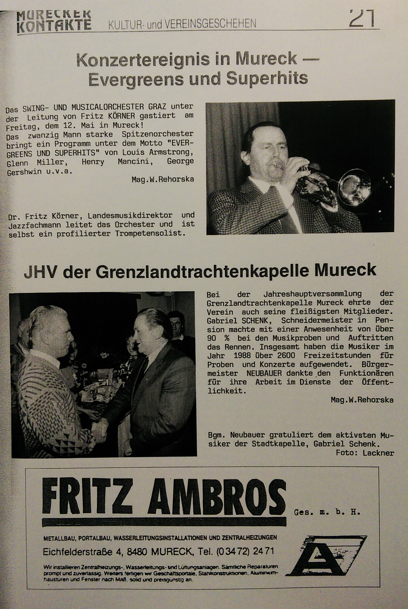 1989 Murecker Kontakte JHV